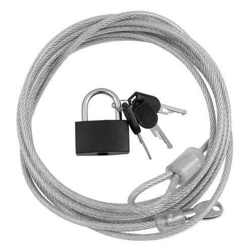 Security Steel Cable – 4mm x 3m Heavy-Duty Locking Cable for Bikes, Gates & Outdoor Equipment.